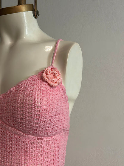 MINI VESTIDO TEJIDO CORAL