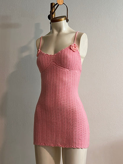 MINI VESTIDO TEJIDO CORAL