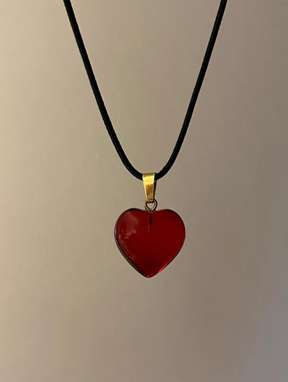 COLLAR HEART ROJO