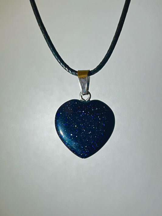COLLAR HEART AZUL MARINO